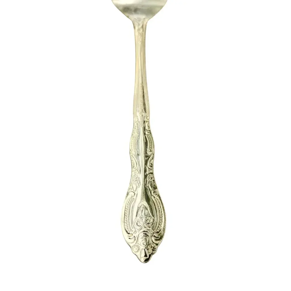 International Silver San Marcos Gold Electroplate Cold Meat Serving Fork 8 3/4